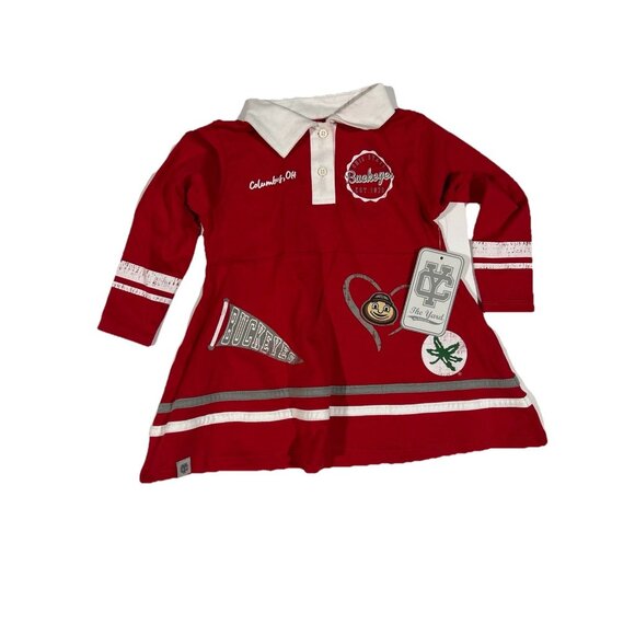 NEW Ohio State Buckeyes Colosseum Cheer Dress infant Girls 6-12m - Picture 2 of 9